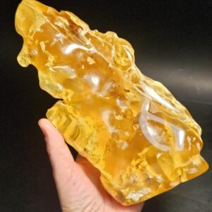 Massive Amber With Moving Enhydro Bubble & Insect Inclusions, 1.17lb Young Amber Fossil Specimen