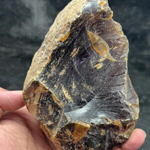 Natural Red Amber Rough Stone | Transparent Crystal 290g 150x95x50mm