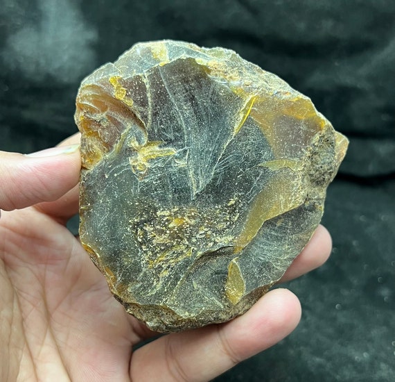 Natural Red Amber Rough | Transparent Uncut Stone Chunk 136g 87x85x45mm