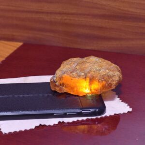 Natural Amber Rough Stone | Transparent Raw Fossil Resin 63.4g