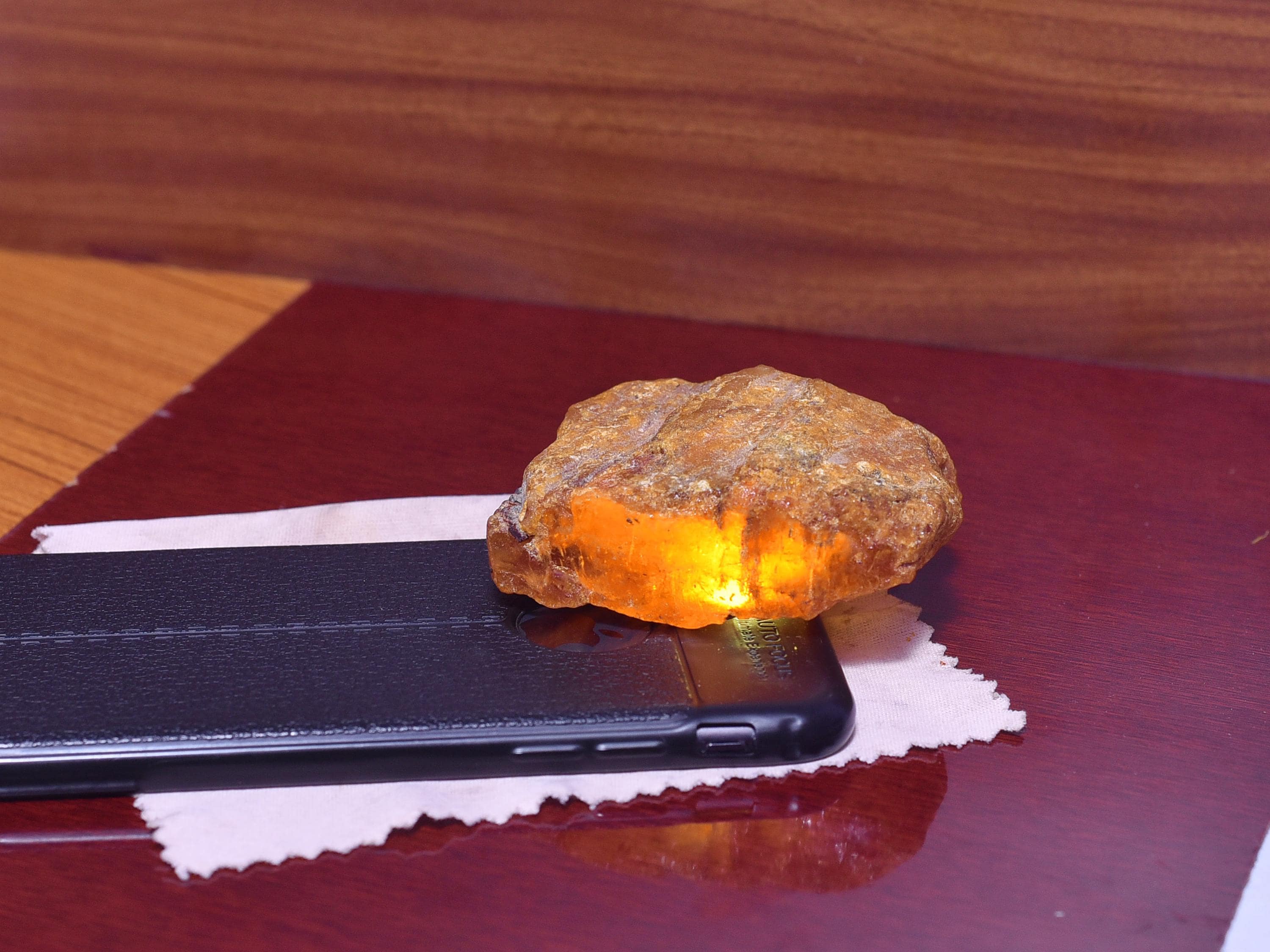 Natural Amber Rough Stone | Transparent Raw Fossil Resin 63.4g