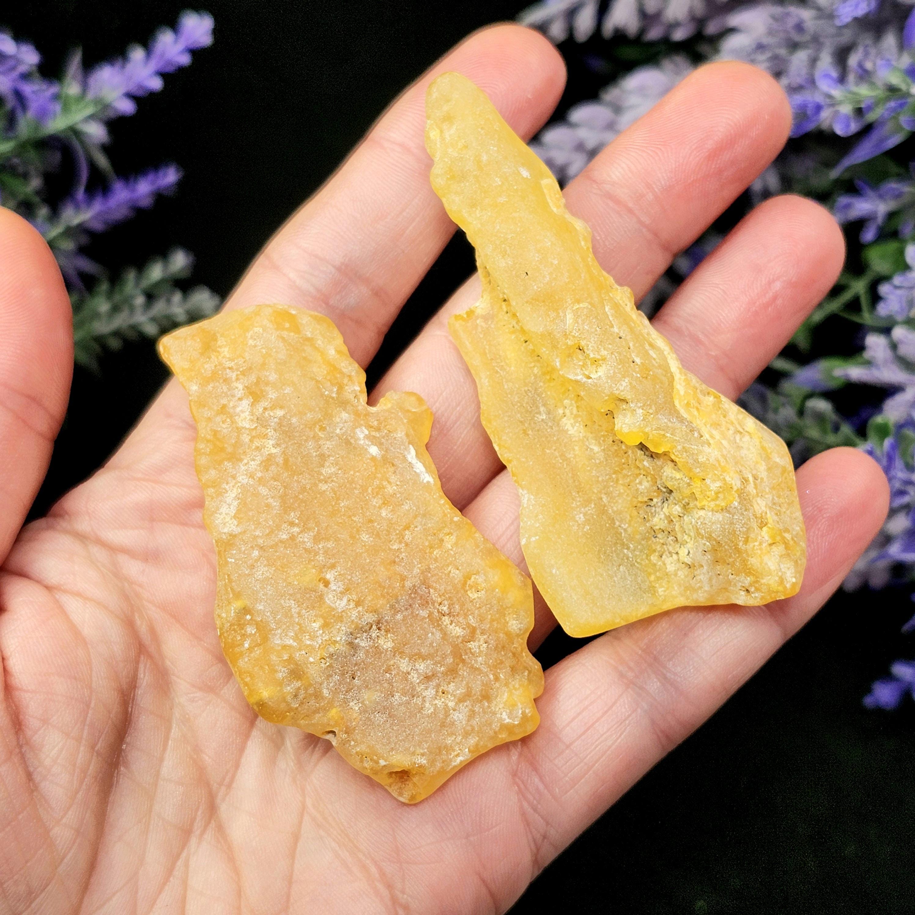 Natural Amber Specimen - Colombian Amber - Fossilized Tree Resin - Amber Fossil - Amber Crystals - Rough Amber - Raw Amber Stones