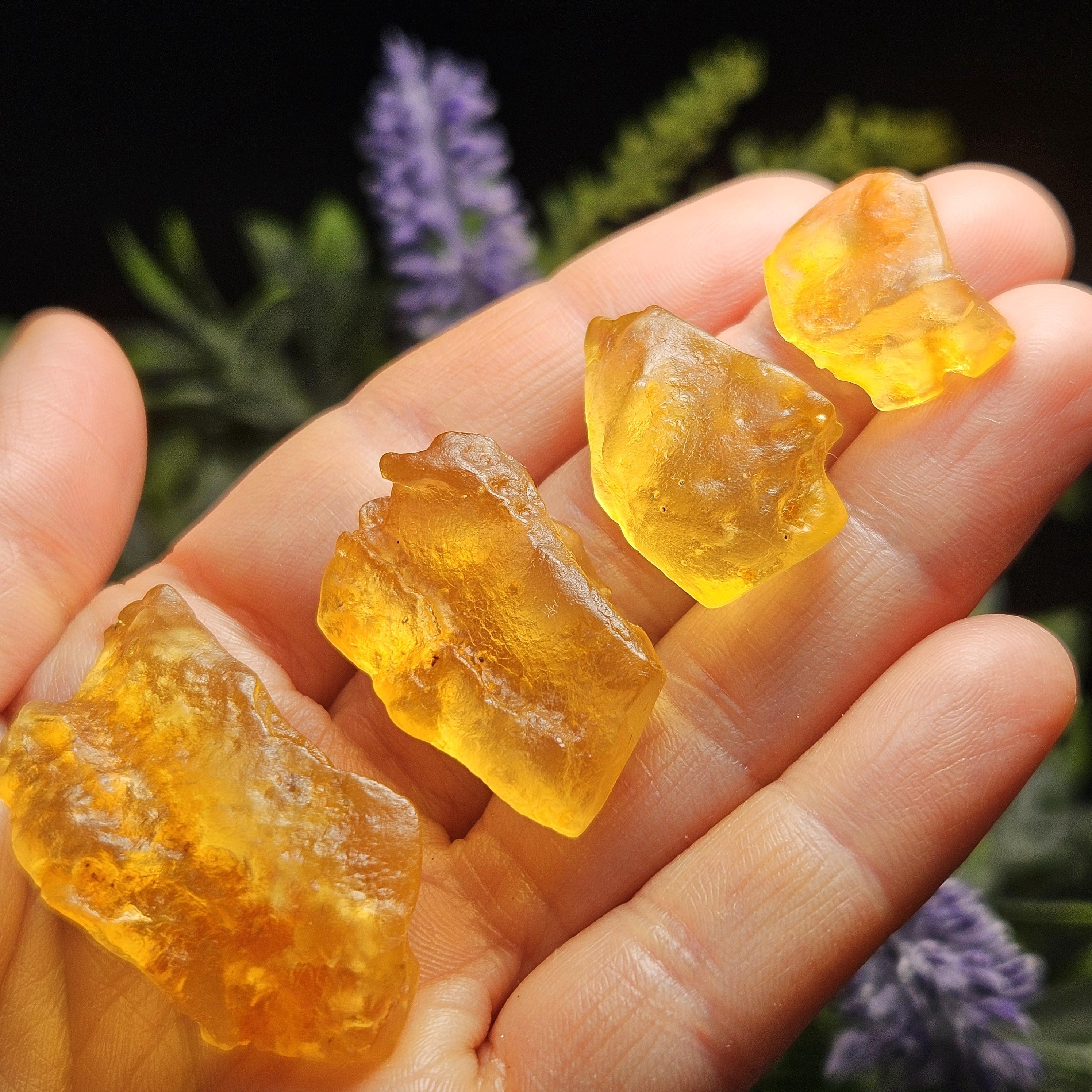 Raw Amber Stone Specimen, Amber Crystal From Colombia
