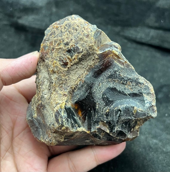 Unpolished Natural Red Amber Rough | Opaque Stone Chunk 193.2g 90x85x60mm