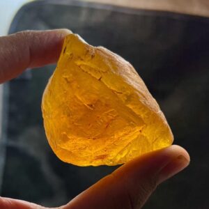 Transparent Amber Rough Stone | Raw Yellow Chunk 51.2g 67x45x32mm
