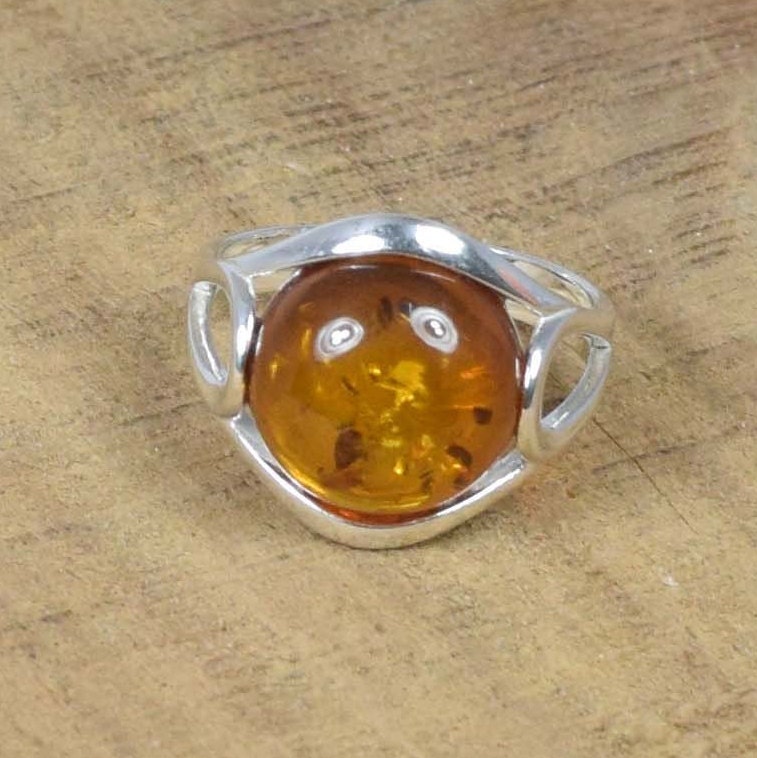 Baltic Amber Ring: 925 Sterling Silver Gemstone, Handmade Jewelry Baltic Amber Ring: 925 Sterling Silver Gemstone, Handmade Jewelry
