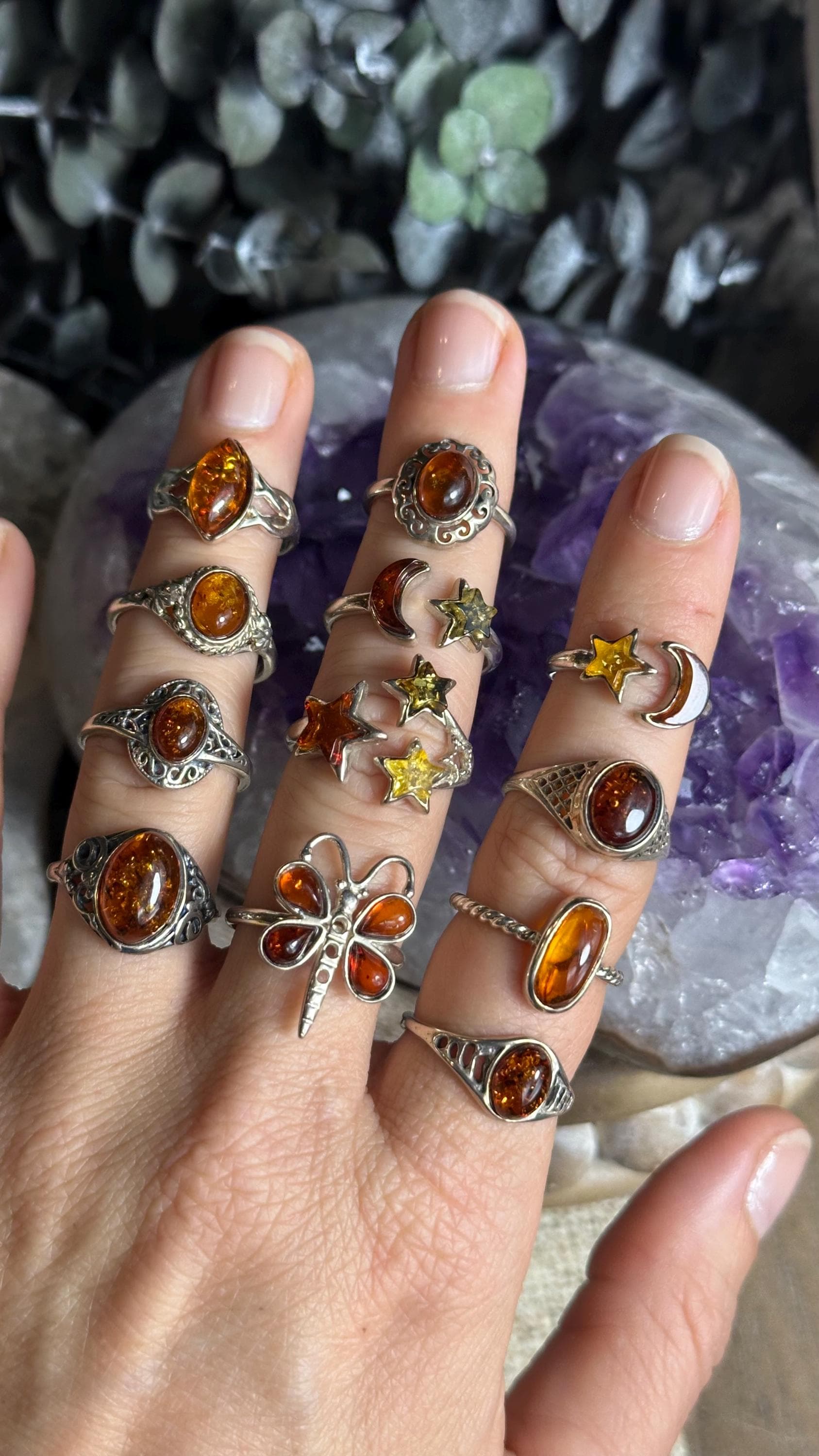 Baltic Amber Ring, .925 Sterling Silver Baltic Amber Ring, .925 Sterling Silver