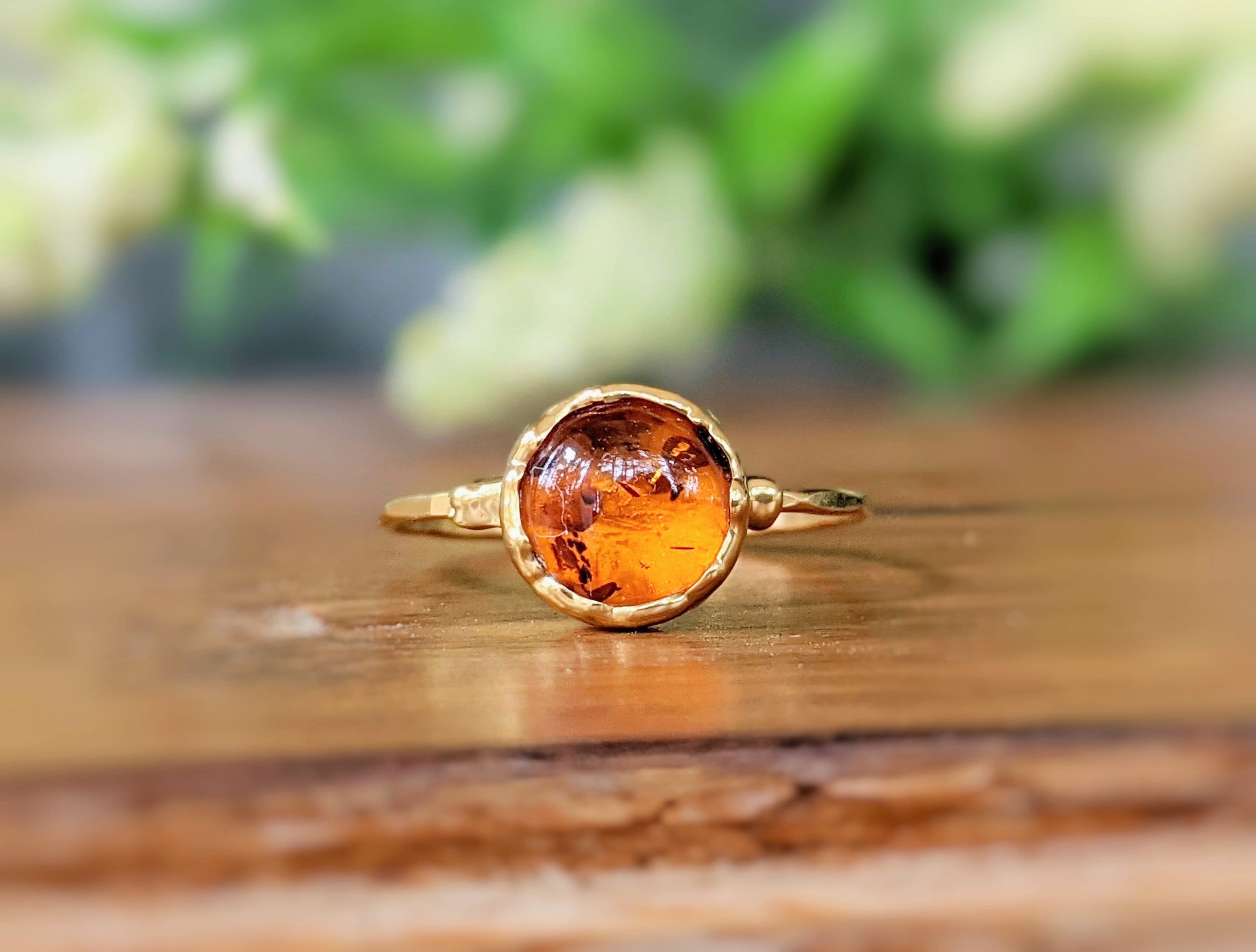 Round Baltic Amber Ring, Gold Cocktail Ring, Amber Jewelry, Round Gold Stone Ring, Gold Boho Ring, Anniversary Ring, Girlfriend Gift For Her Round Baltic Amber Ring, Gold Cocktail Ring, Amber Jewelry, Round Gold Stone Ring, Gold Boho Ring, Anniversary Ring, Girlfriend Gift For Her