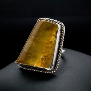 Sterling Silver Copal Amber Ring Size 8