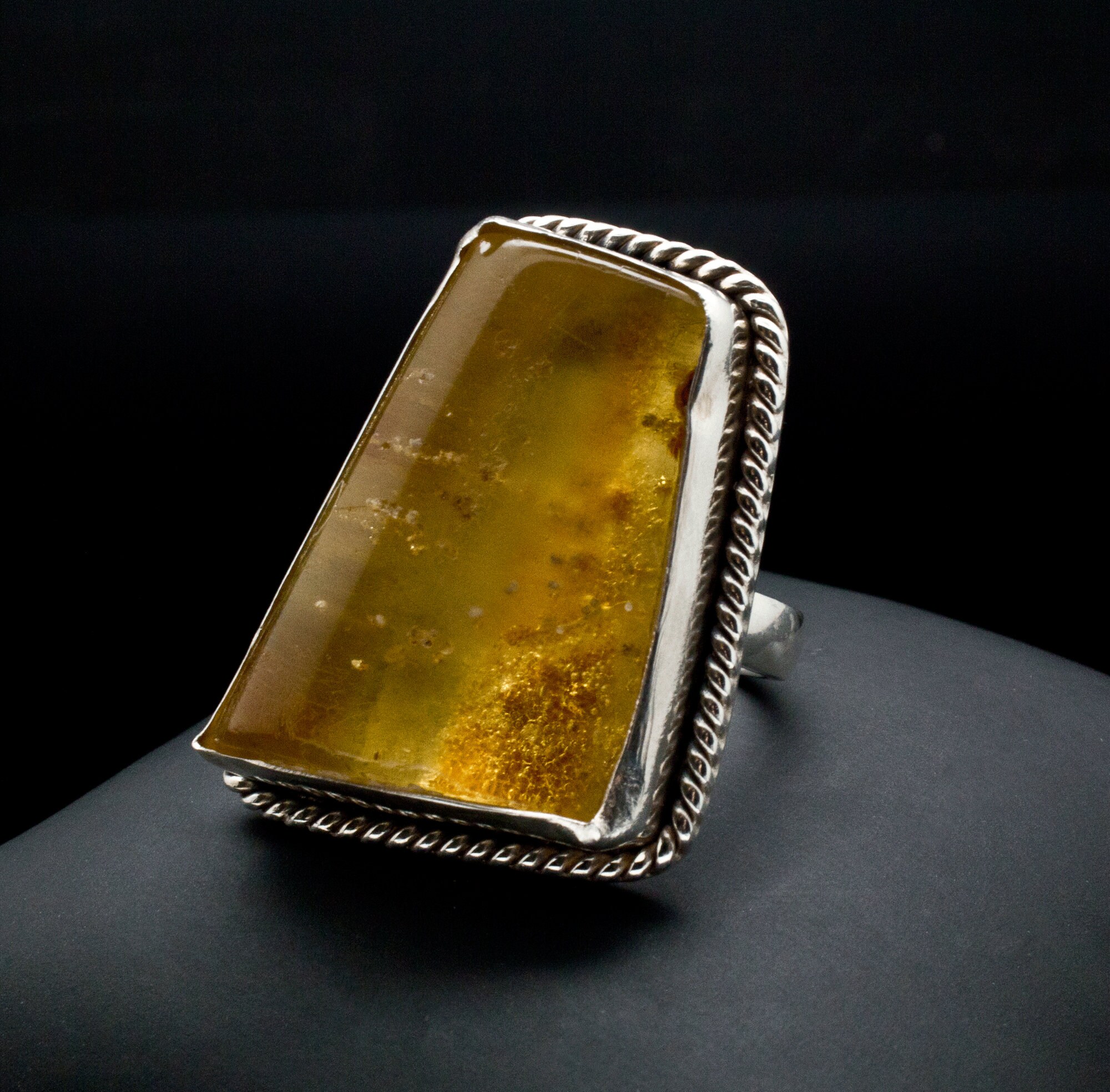 Sterling Silver Copal Amber Ring Size 8 Sterling Silver Copal Amber Ring Size 8