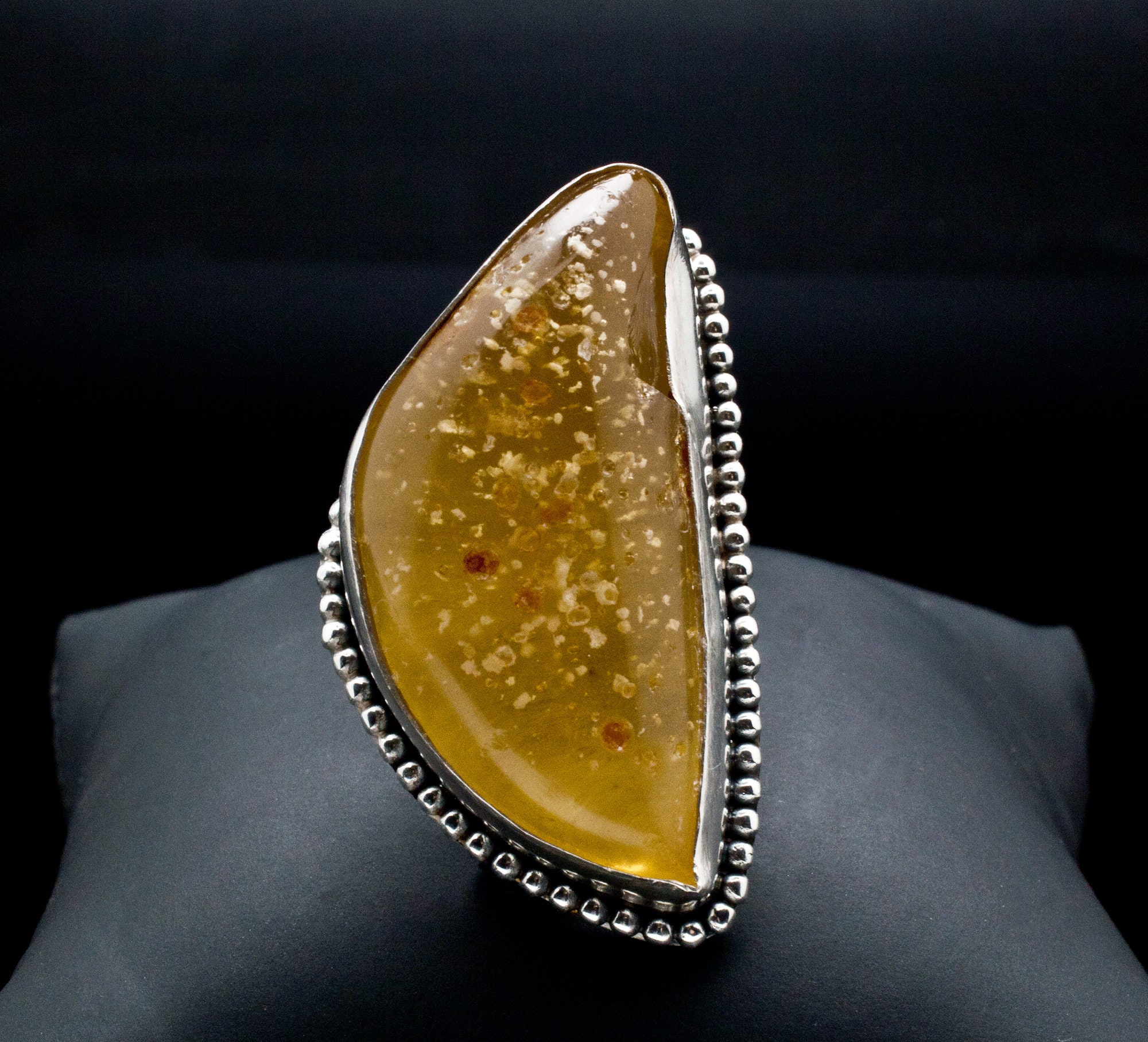Sterling Silver Copal Amber Ring Size 7 Sterling Silver Copal Amber Ring Size 7