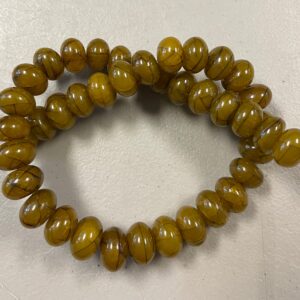 Reconstructed Amber 12x7mm 15x10mm Rondelle Gemstone Bead--15.5 inch strand