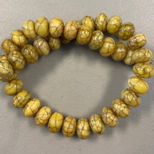reconstructed amber 12x8mm 15x10mm Rondelle  Gemstone Bead--15.5 inch strand