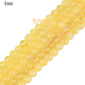 4mm 6mm Amber Beeswax Round Ball Loose Beads Diy Jewelry Making Strand 15.5-16"