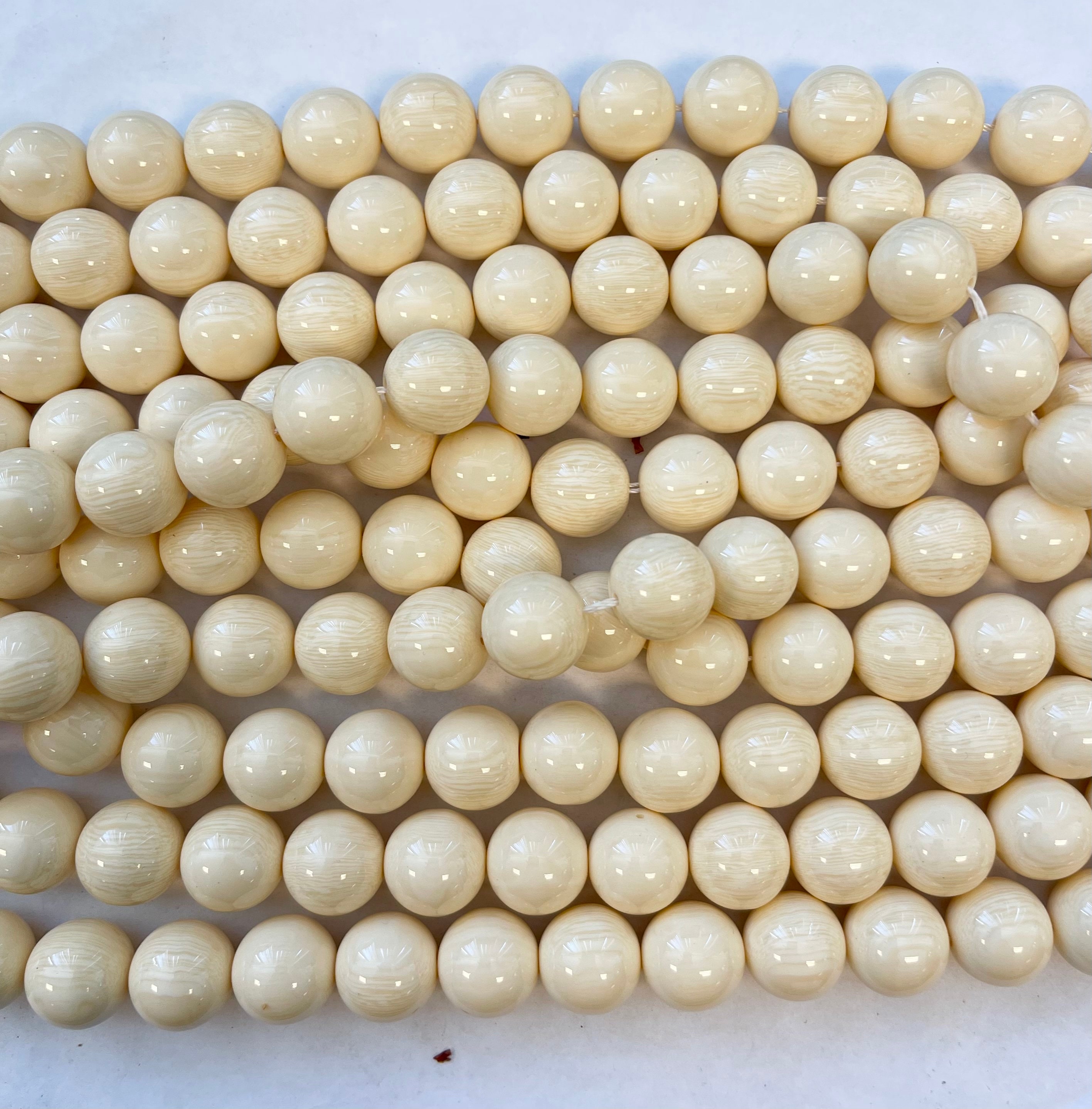 Reconstructed Amber 10mm 12mm 16mm Round Gemstone Bead--15.5 Inch Strand