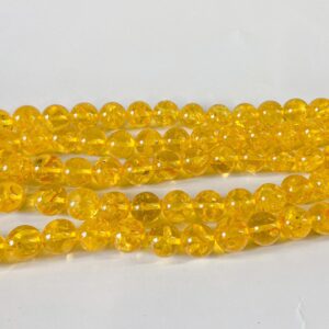 Two strands of Golden Amber Acrylic Round beads 12mm.  Lightweight brown amber beads. 15.75''