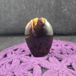 Amber Freeform Dome Crystal UV Blue Amber Stones Altar Stone Unique UV Reactive Indonesia