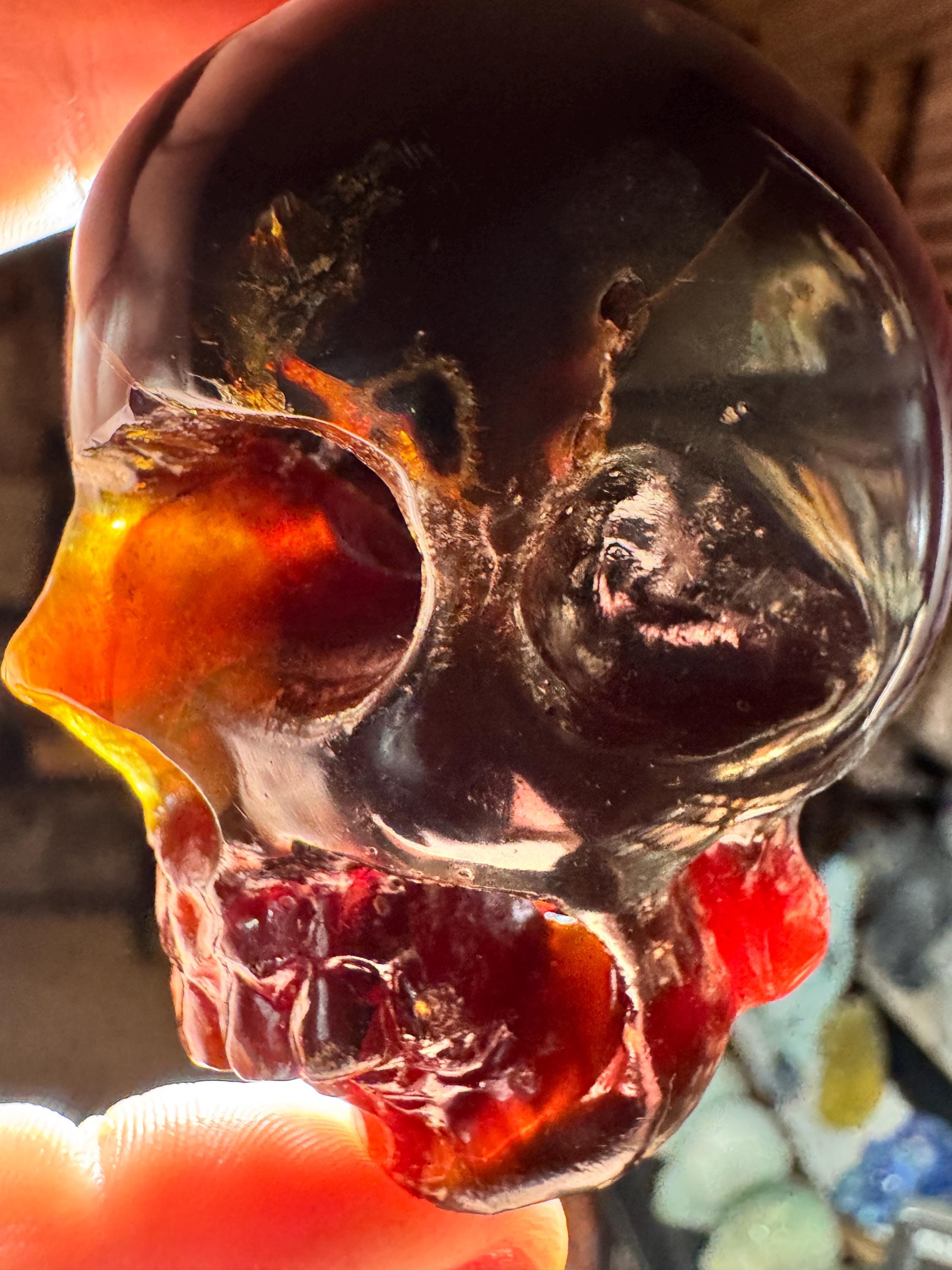 Sumatran Blue Amber Skull | Uv Reactive Skull | Crystal Human Skull Art | Genuine Amber Carving | Rare Skull Carving | Copal Skull Sk2 Sumatran Blue Amber Skull | Uv Reactive Skull | Crystal Human Skull Art | Genuine Amber Carving | Rare Skull Carving | Copal Skull Sk2