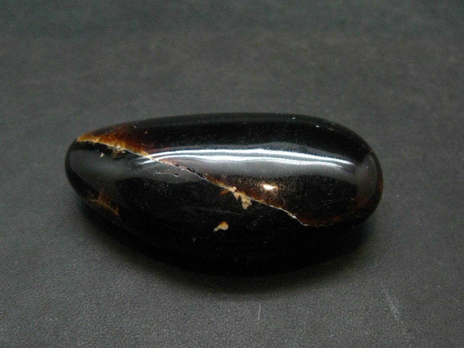 Rare Large Blue Amber Tumbled Piece Fluorescent From Indonesia - 1.6" - 10.04 Grams