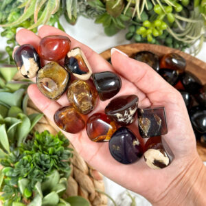 Amber Tumble | S, M, L | - No. 441 (polished Yellow Crystal Pocket Stone, Solar Plexus Chakra, Wisdom)