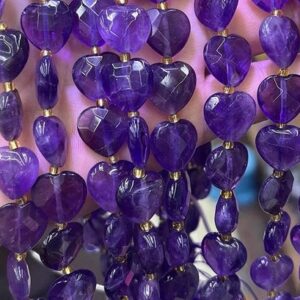 12mm 14mm Natural Faceted Amethyst Heart Shape Beads,heart Amethyst Loose Beads Wholesale Supply,15 Inches One Strand 12mm 14mm Natural Faceted Amethyst Heart Shape Beads,heart Amethyst Loose Beads Wholesale Supply,15 Inches One Strand