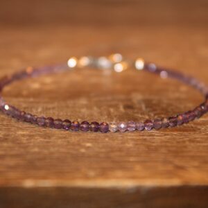 Shaded Amethyst Bracelet, Ombre Bracelet, February Birthstone, Minimalist, Amethyst Jewelry, Gemstone Jewelry, Gifts