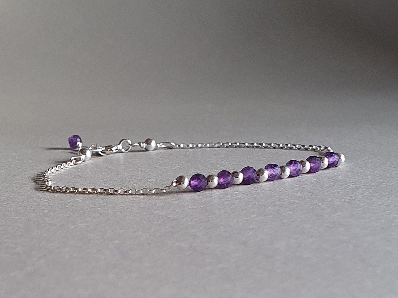 Sterling Silver Amethyst Bracelet: February Birthstone Jewelry