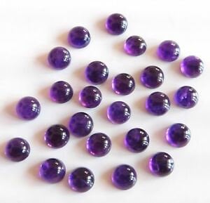 10 Aaa Purple Amethyst Cabochons: 5mm Round Gemstones 10 Aaa Purple Amethyst Cabochons: 5mm Round Gemstones