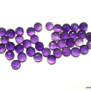 10 Purple Amethyst 4mm Rosecut Cabochon Gemstones 10 Purple Amethyst 4mm Rosecut Cabochon Gemstones