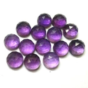 10 Purple Amethyst 5mm Rosecut Cabochon Gemstones 10 Purple Amethyst 5mm Rosecut Cabochon Gemstones