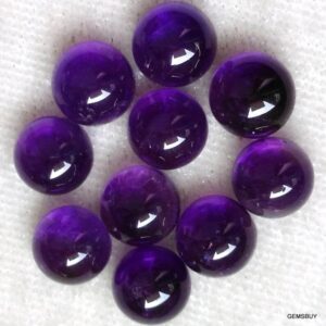 10mm Aaa Amethyst Cabochon: Natural Purple Gemstone 10mm Aaa Amethyst Cabochon: Natural Purple Gemstone