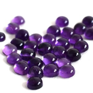 4mm Amethyst Cabochons: Round Purple Gemstones, 10 Pieces 4mm Amethyst Cabochons: Round Purple Gemstones, 10 Pieces