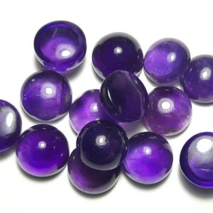 African Amethyst Round Cabochon Gemstone: Large Size (2x2 To 20x20 Mm) African Amethyst Round Cabochon Gemstone: Large Size (2x2 To 20x20 Mm)