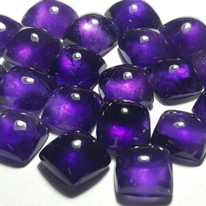 African Amethyst Square Cabochon: Jewelry Making Gemstone (5x5 To 15x15 Mm) African Amethyst Square Cabochon: Jewelry Making Gemstone (5x5 To 15x15 Mm)
