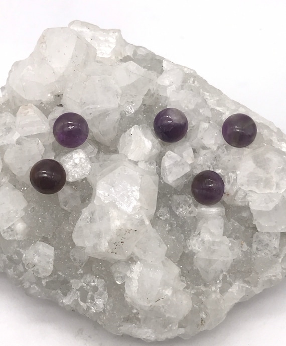 Amethyst Cabochons-set Of 5-31.25ct