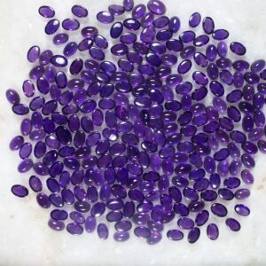 Natural African Amethyst Oval Cabochon: Calibrated Gemstone Natural African Amethyst Oval Cabochon: Calibrated Gemstone