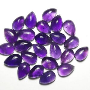 Natural African Amethyst Pear Cabochon: Jewelry Making Gemstone (3x5 To 15x20mm) Natural African Amethyst Pear Cabochon: Jewelry Making Gemstone (3x5 To 15x20mm)