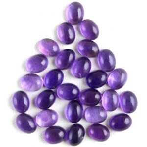 Natural Blue Amethyst Cabochons: Smooth Oval Gemstone (7x9 MM) Natural Blue Amethyst Cabochons: Smooth Oval Gemstone (7x9 MM)