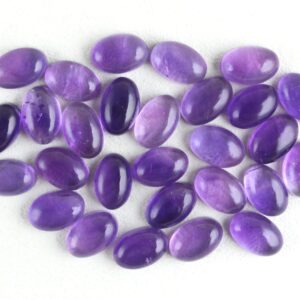 Natural Blue Amethyst Cabochons: Smooth Oval Gemstone (8x12 MM) Natural Blue Amethyst Cabochons: Smooth Oval Gemstone (8x12 MM)