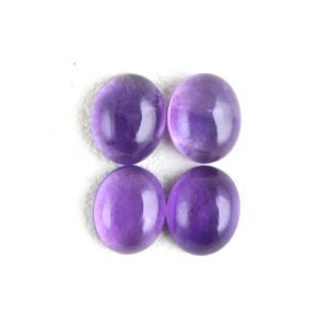Natural Blue Amethyst Cabochons: Smooth Oval Gemstones, 8x10 mm (4 Pieces) Natural Blue Amethyst Cabochons: Smooth Oval Gemstones, 8x10 mm (4 Pieces)
