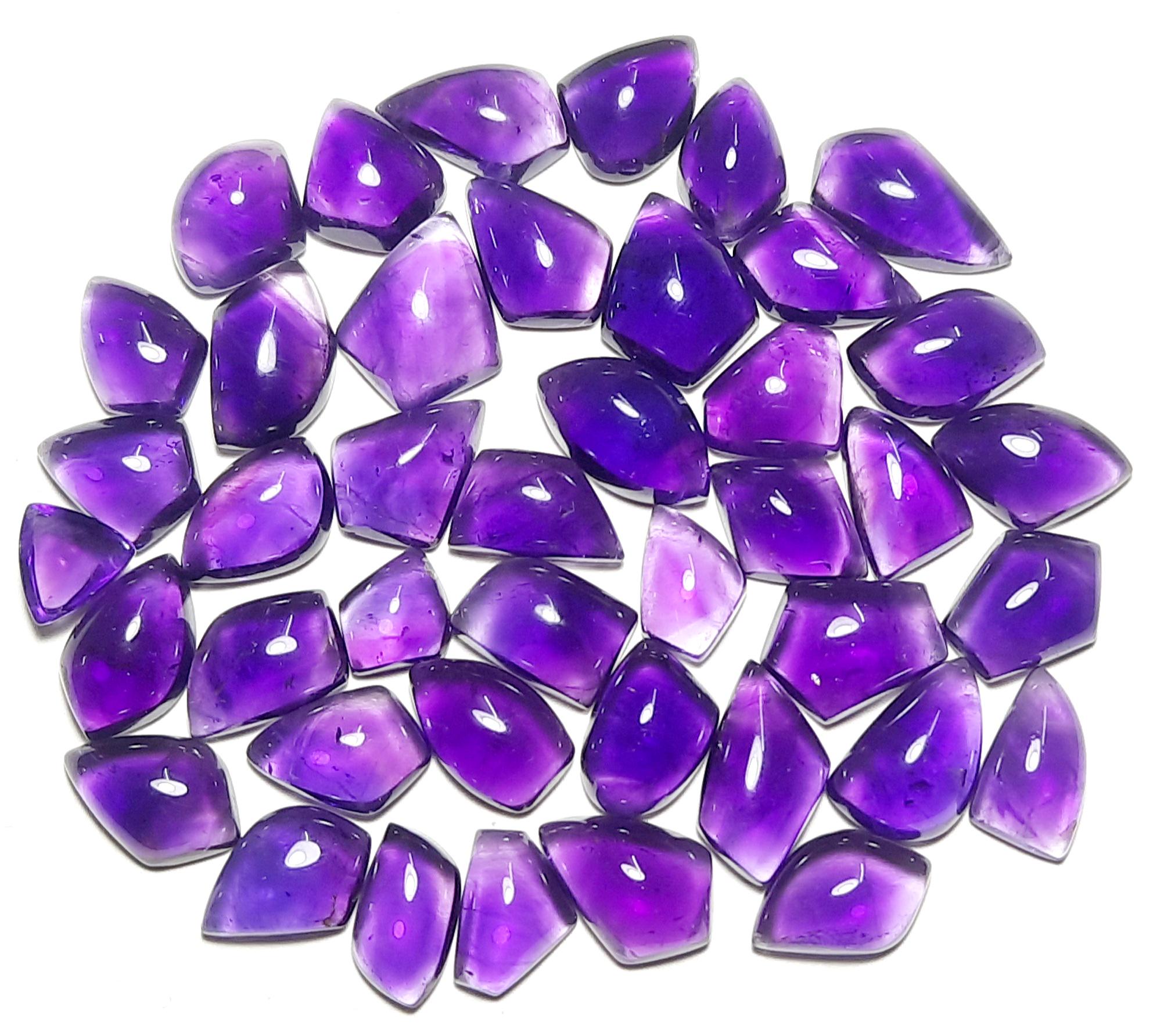 Natural Amethyst Cabochon: Freeform Gemstone For Jewelry Making