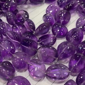 Natural Purple Amethyst | Faceted Tumble Shape | Gemstone Beads | 16 Inches Strand | Uneven Size Nuggets Shape Beads | For Making Jewelry