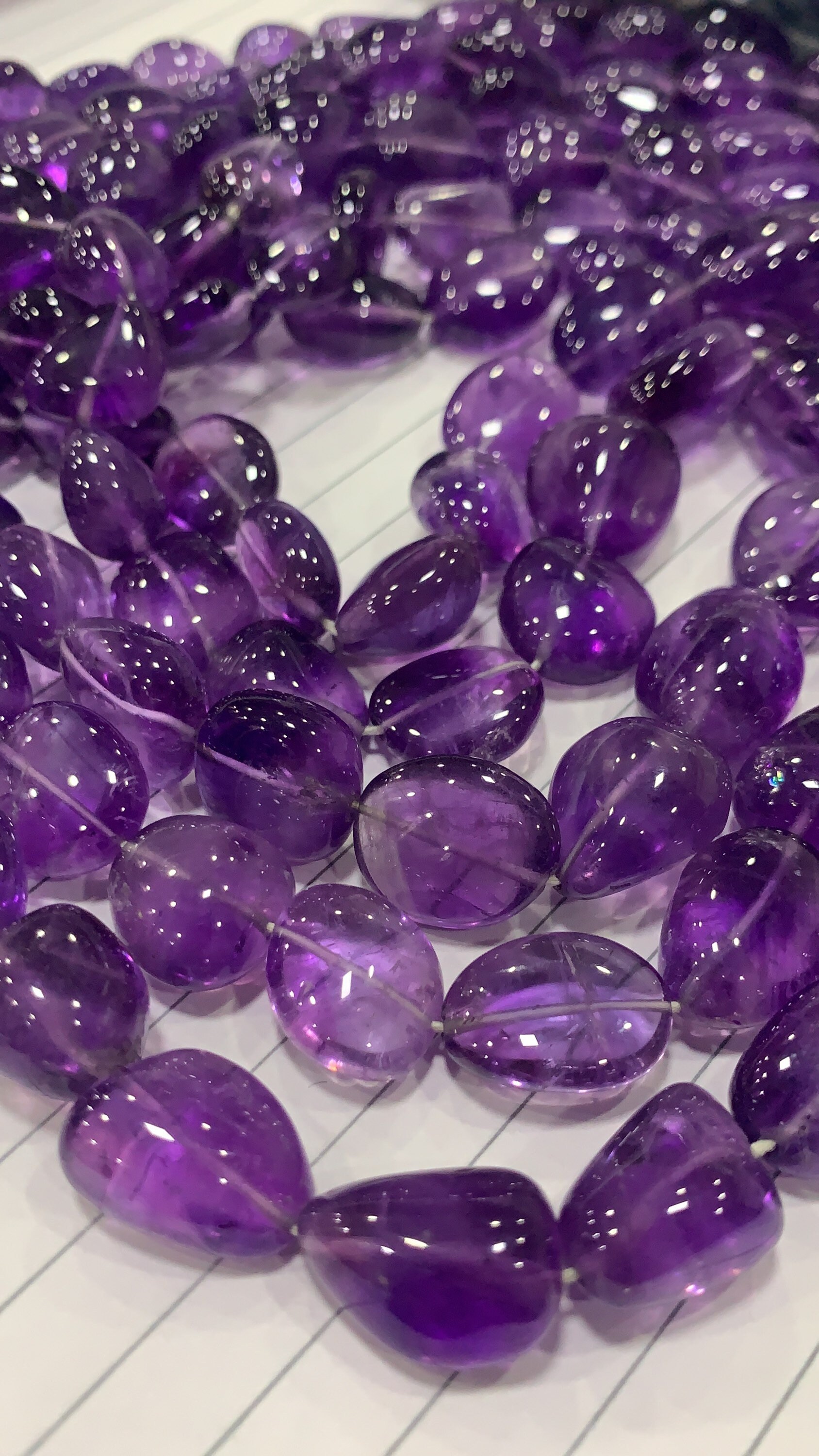 Natural Purple Amethyst | Faceted Tumble Shape | Gemstone Beads | 16 Inches Strand | Uneven Size Nuggets Shape Beads | For Making Jewelry