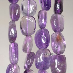 16x13-14x11mm Amethyst Gemstone Nugget Loose Beads 7.5 Inch Half Strand (90191288-b18-532)