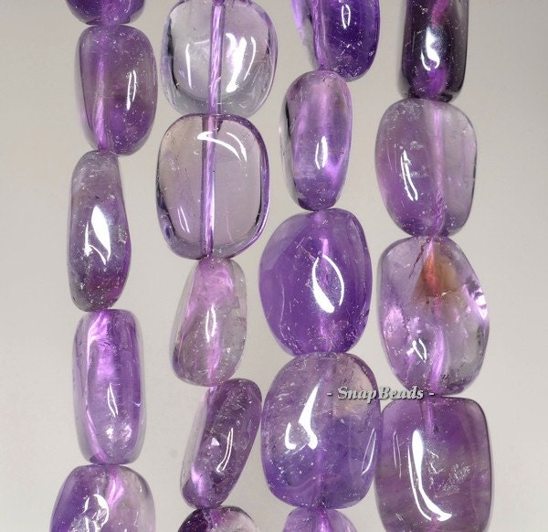 16x13-14x11mm Amethyst Gemstone Nugget Loose Beads 7.5 Inch Half Strand (90191288-b18-532)