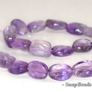 17x12-14x11mm Amethyst Gemstone Nugget Loose Beads 7.5 Inch Half Strand (90144108-b18-532)