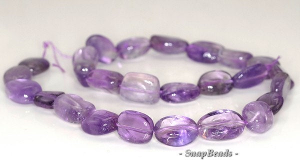 17x12-14x11mm Amethyst Gemstone Nugget Loose Beads 7.5 Inch Half Strand (90144108-b18-532)
