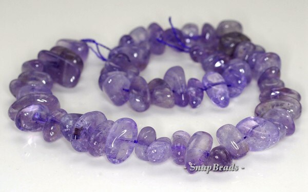 18x10-12x5mm Amethyst Gemstone Pebble Nugget Loose Beads 7.5 Inch Half Strand (90191287-b18-531)