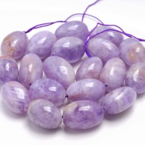 22x16-15x14mm Smooth Lavender Amethyst Gemstone Grade A Pebble Loose Beads (80003371-b87)