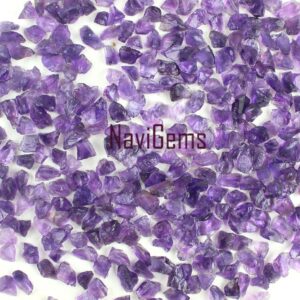 50 AAA Blue Amethyst Rough Gemstones: Natural Undrilled Crystals (6-8mm)